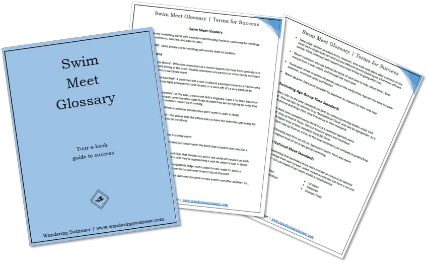 23 Easy Swim Meet Terms for Success Wandering Swimmer