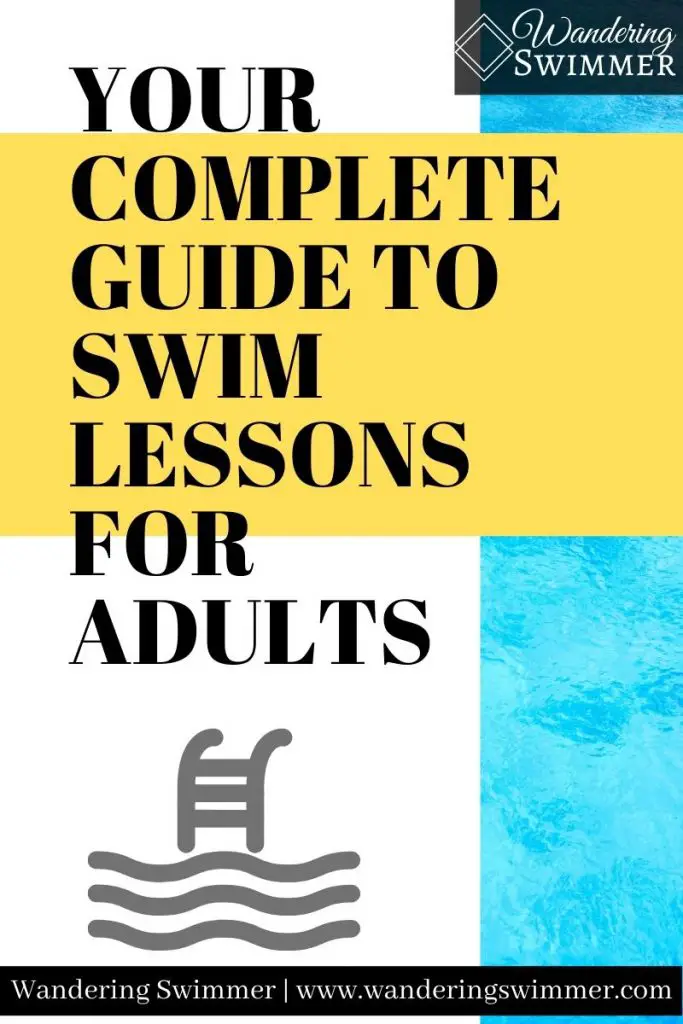 pin image w/ text reading: "your complete guide to swim lessons for adults"