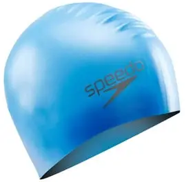 Image of a blue Speedo long hair swim cap