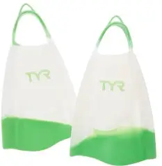 Image of TYR Hydroblade Fins in clear and green
