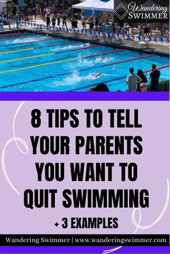 Image with a picture of a pool and swimmers racing at the top of the image. A dark purple bar separates the picture from a lighter purple background.

Below the dark purple box is text that reads: 8 Tips to Tell Your Parents You Want to Quit Swimming + 3 examples. 

Another dark purple bar sits at the bottom of the image