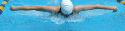 Swimmer swimming the butterfly